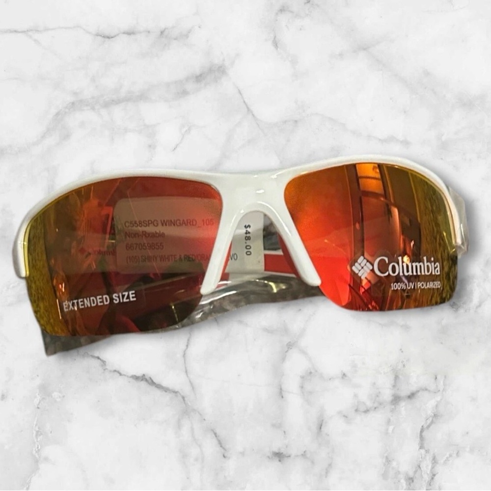 Columbia Men’s semi-rimless rectangle wrap Sunglasses- C558SP